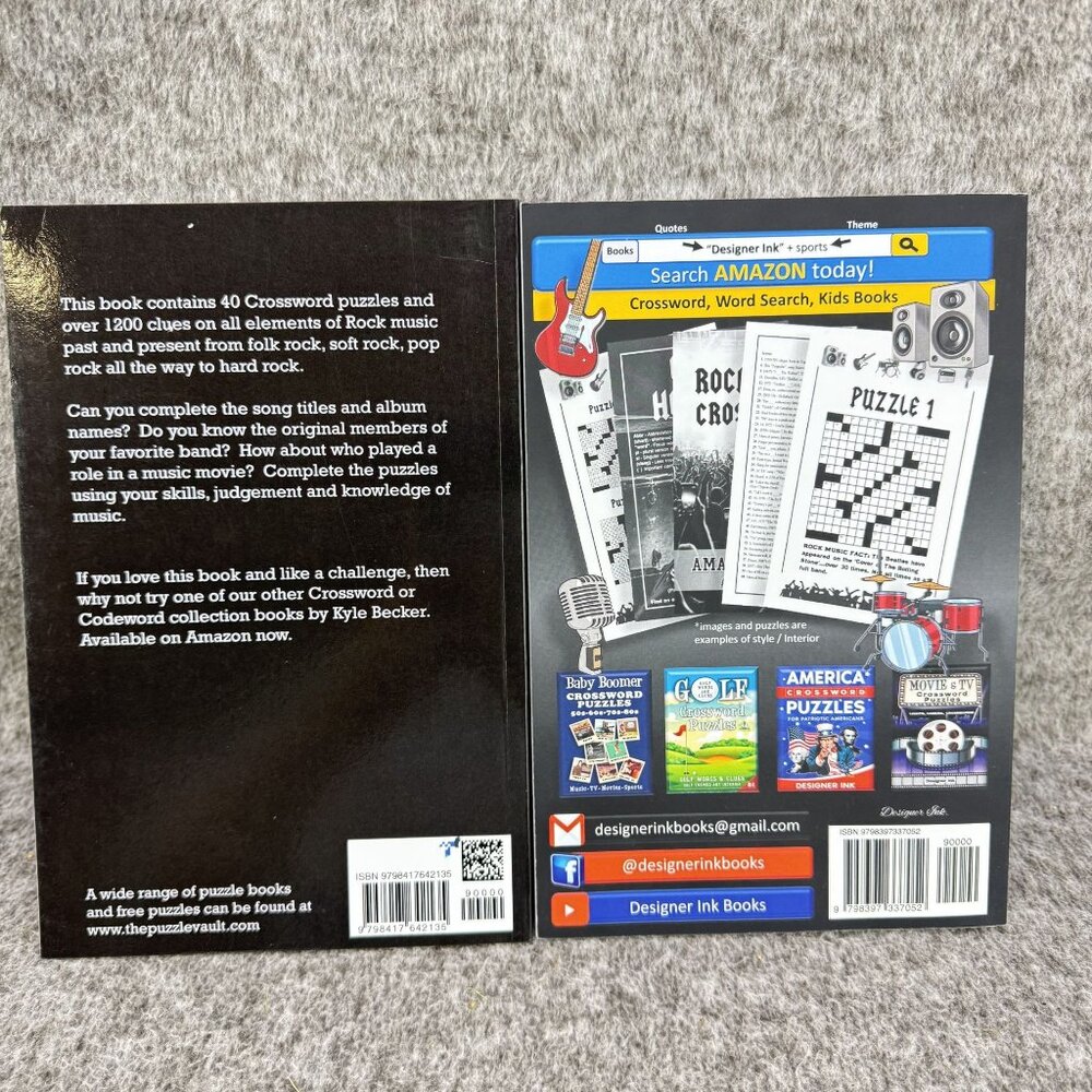 ✅The Ultimate Rock Music Trivia Crossword Collection Volume 1 & Rock Music Cross - Picture 2 of 8